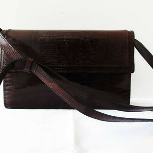 Vintage Lizard Leather Bag Lizard Mini Flap Bag